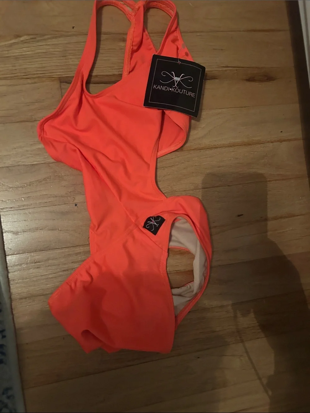 Kandi Kouture Kids Neon Orange Dance Leotard